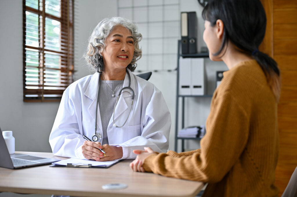 Doctor talking to a patient